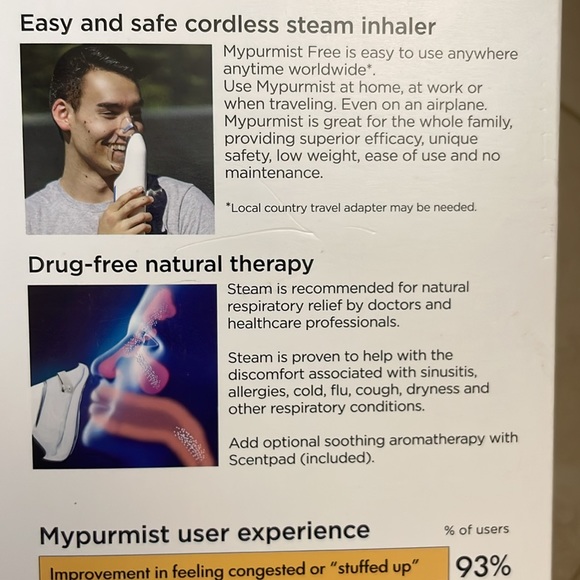 Mypurmist Cordless Portable Humidifier Steam Inhaler - Picture 4 of 4